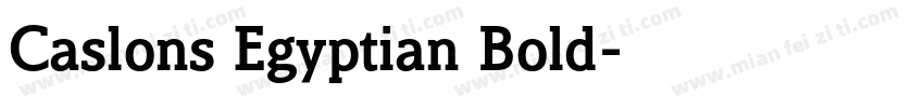 Caslons Egyptian Bold字体转换